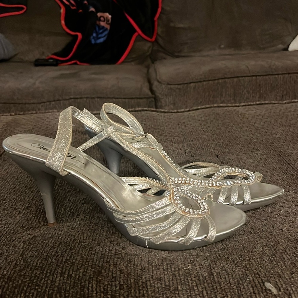 Silver High Heels
